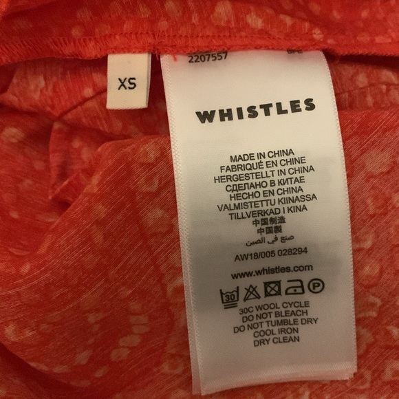 Whistles Red Dot Flower Print Dress - Picture 4 of 5